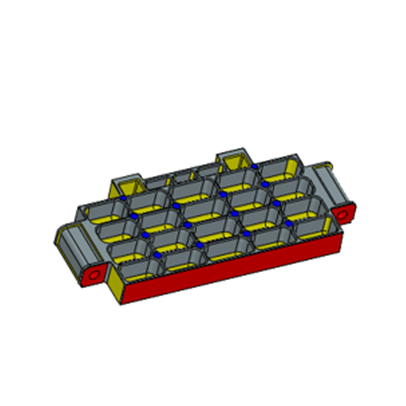 Aluminium gegoten batterijcompartimentplaat Eén mal Twee gaten Aluminium gegoten batterijcompartimentplaat Eén mal Twee gaten